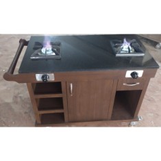 LÜKS FLAMBE SHOW ARABASI STAR GALAXY GRANİT TAŞYÜZEYLİ